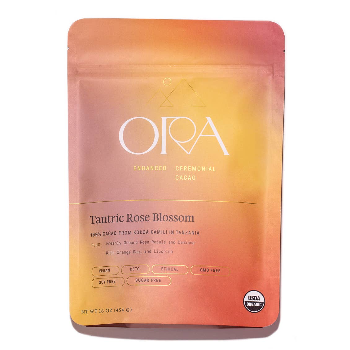 Tantric Rose Blossom Cacao - Organic Ceremonial Chocolate: 1/2 lb