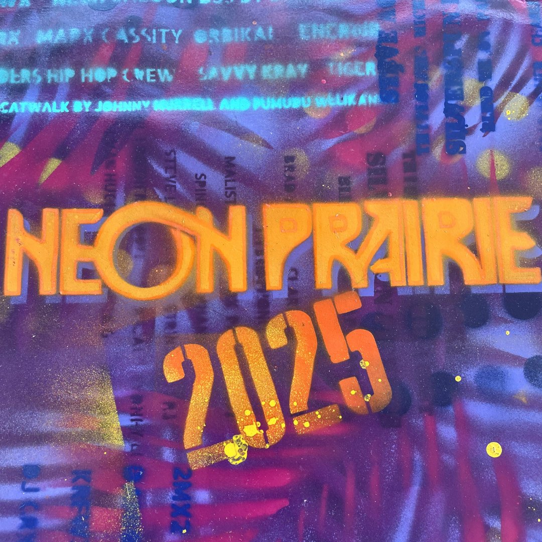 Neon Prairie Music Festival Hand Painted Posters 2025, 22"x16" Vinyl Limited Edition