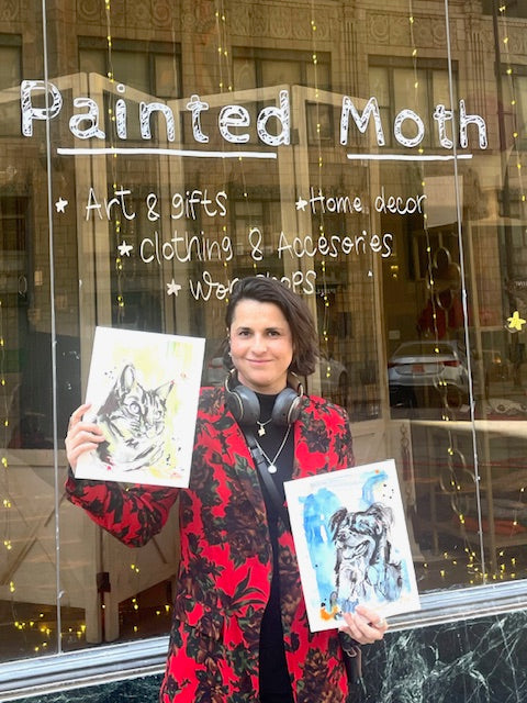 Pet Portrait Sketches by Gina Alusi