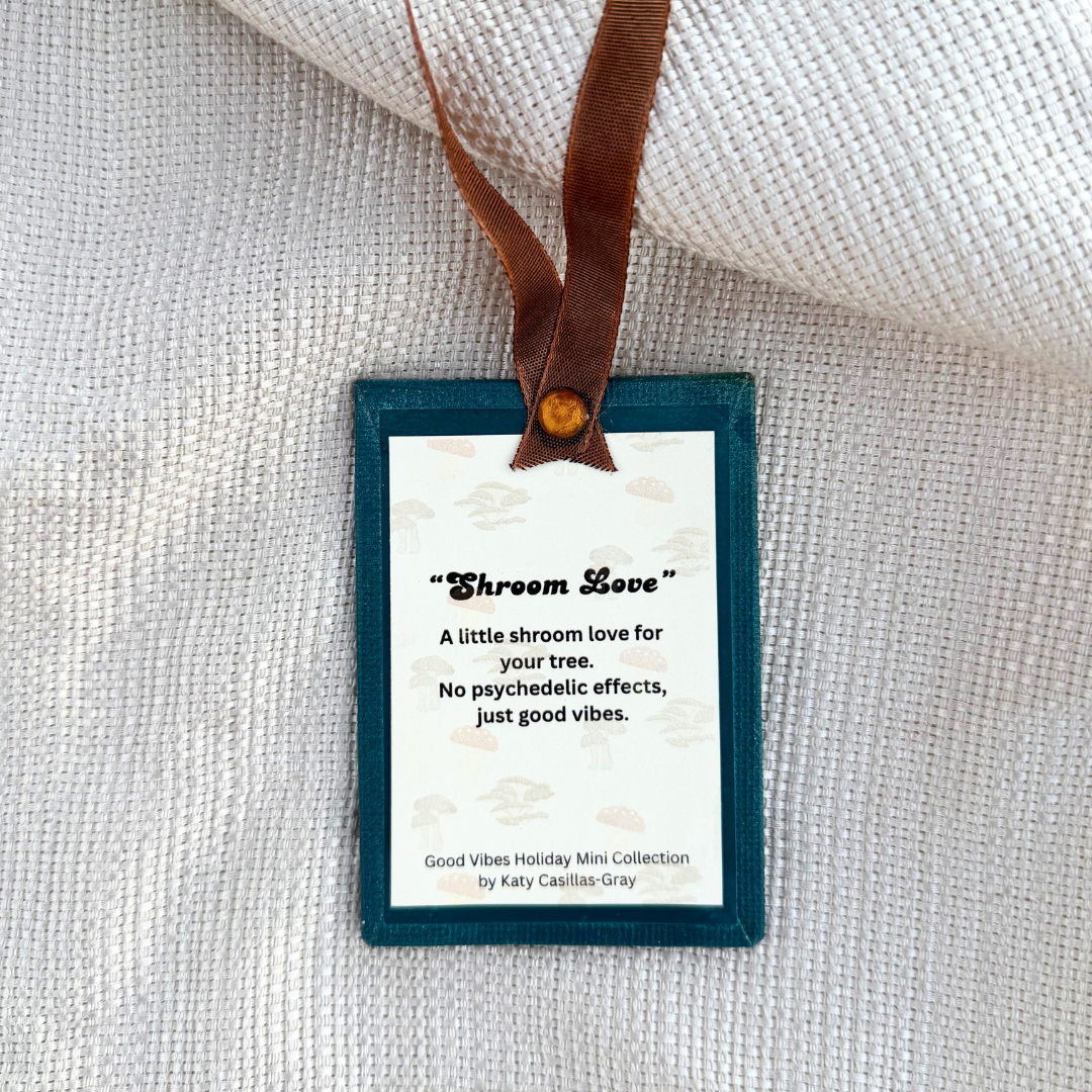 Shroom Love-Ornaments-Mini Paintings-Brown Mushroom Edition