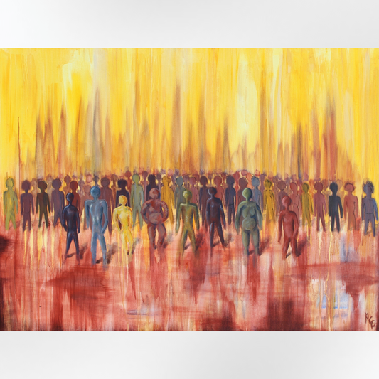 "Everybody Walkin' This Land" Acrylic Painting by Katy Casillas-Gray