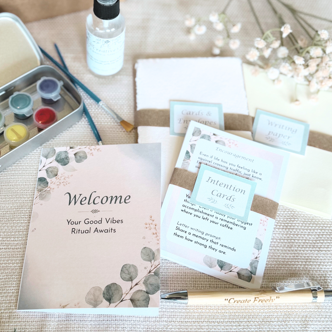 Good Vibes Snail Mail Kit | Creative Wellness Card Making Kit