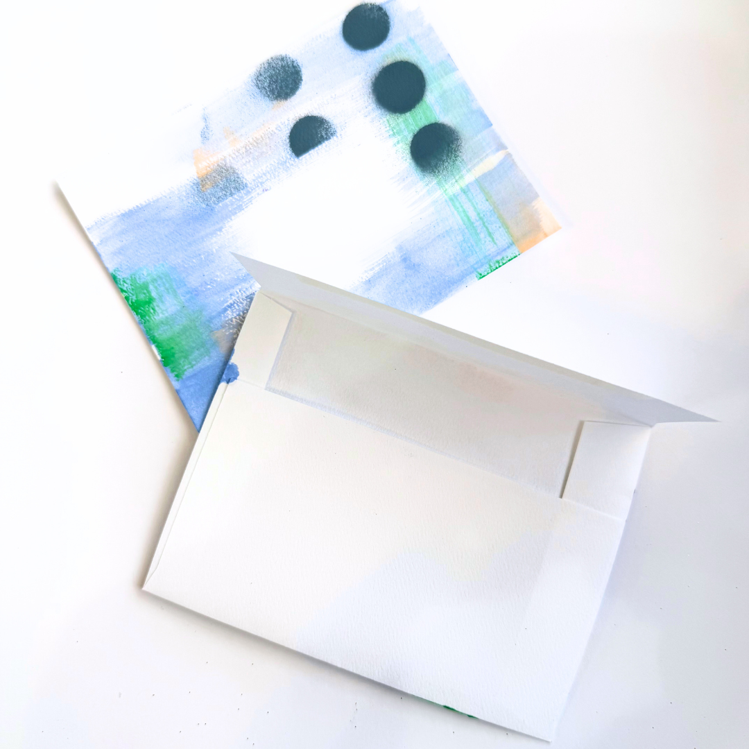 Good Vibes Snail Mail “The Magnificent Pack” featuring four handpainted encouragement cards with uplifting quotes, wrapped with a glitter band and heart sticker, created to brighten mailboxes and foster meaningful handwritten connection.