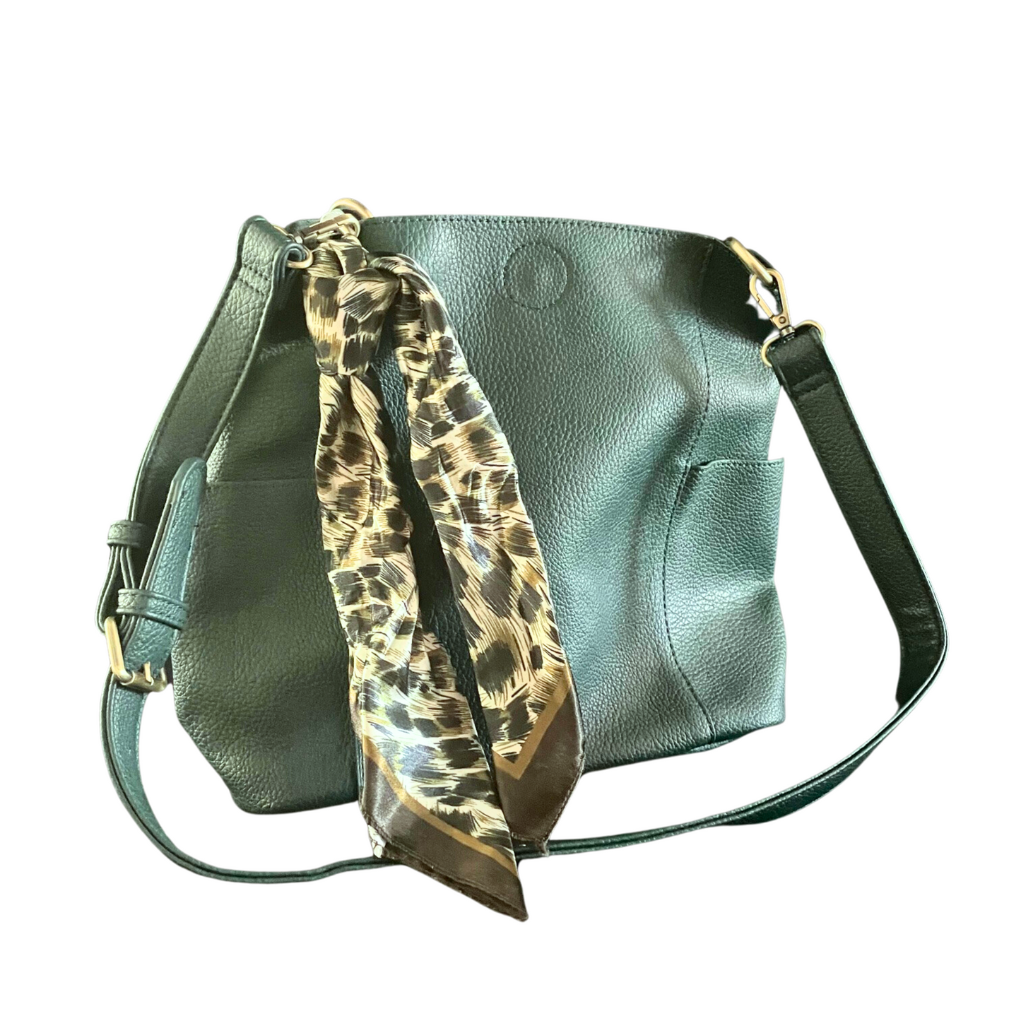 Green Vegan Leather 2 in 1 Handbag by Joy Susan