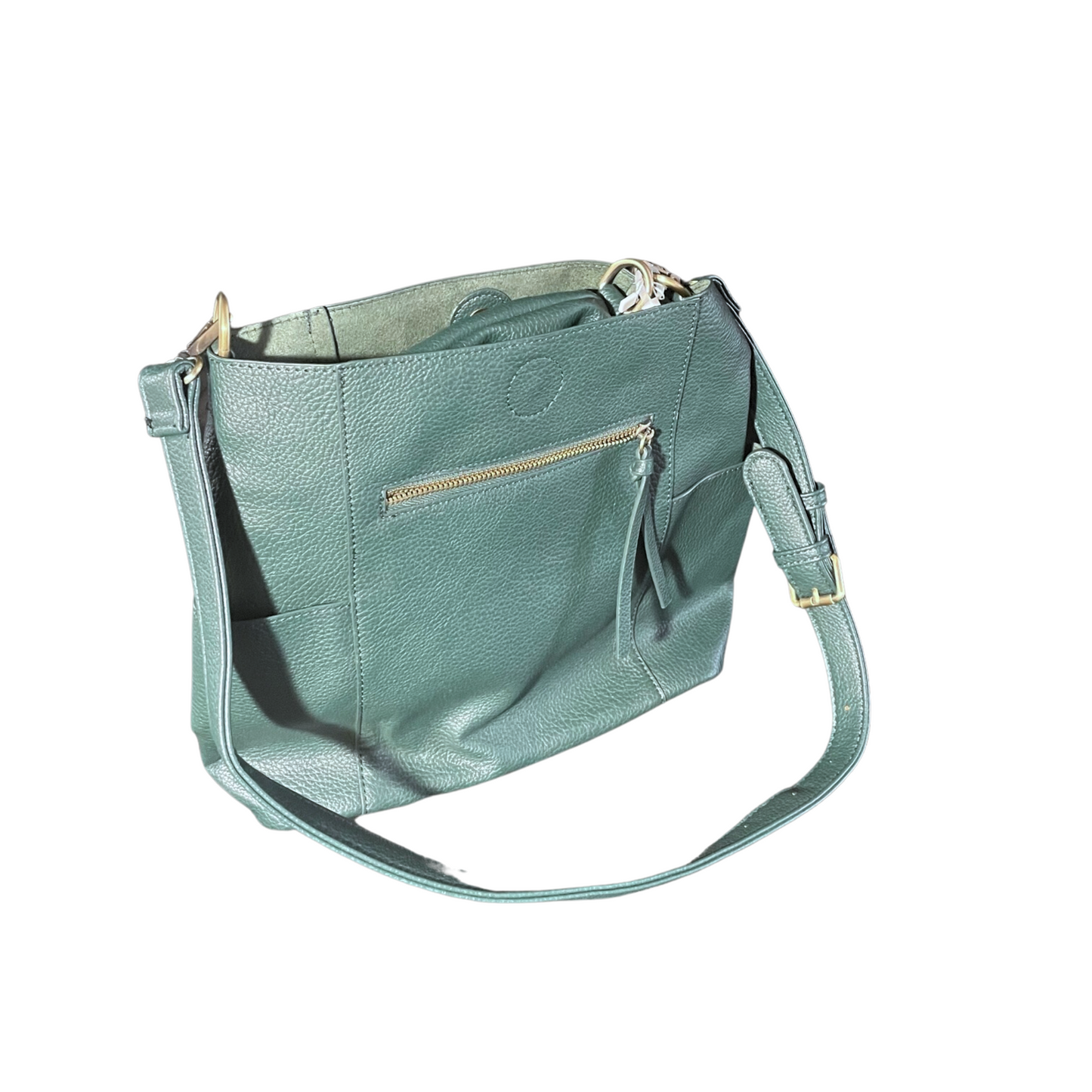 Green Vegan Leather 2 in 1 Handbag by Joy Susan