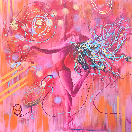 “Dancing It Out” Original Acrylic Painting by Katy Casillas-Gray