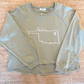 Native Tulsa Oklahoma French Terry Long Sleeve Tee Khaki Color