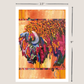 Textured Bison, Collectible Mini Print | Wildlife Art