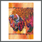 Textured Bison, Collectible Mini Print | Wildlife Art