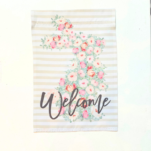 Floral Welcome Garden Flag