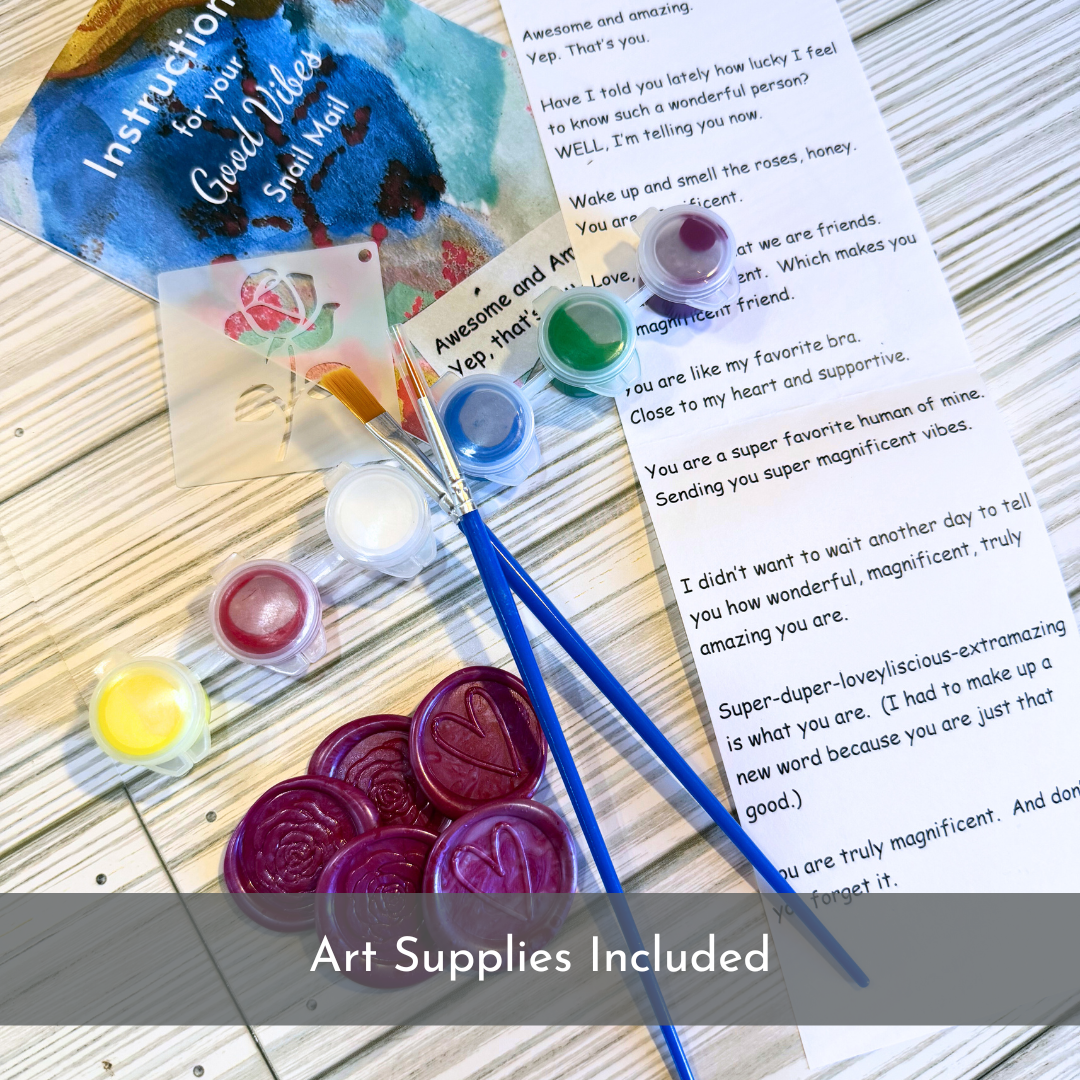 Good Vibes Snail Mail Art Kit