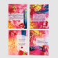Good Vibes Snail Mail- Set of Four Artist Painted Cards, Humorous Pack