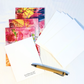 Good Vibes Snail Mail- Set of Four Artist Painted Cards, Humorous Pack