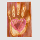 Sending Love, Hand & Heart Painting, Original Artwork