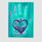 Sending Love, Hand & Heart Painting, Original Artwork