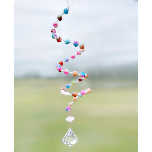 Pastel Dreams: Hand-made Beaded Slinky Window Handing