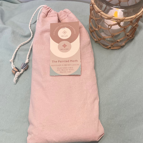 Flaxseed and Rice Eye Pillow - Light Pink