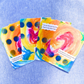 Good Vibes Snail Mail- Set of 4 Handpainted Cards with Envelopes, A