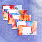 Good Vibes Snail Mail- Set of 4 Handpainted Cards with Envelopes, G