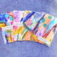 Good Vibes Snail Mail- Set of 4 Handpainted Cards with Envelopes, G