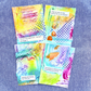 Good Vibes Snail Mail- Set of 4 Handpainted Cards with Envelopes,E