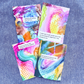 Good Vibes Snail Mail- Set of 4 Handpainted Cards with Envelopes, D