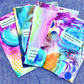 Good Vibes Snail Mail- Set of 4 Handpainted Cards with Envelopes, D