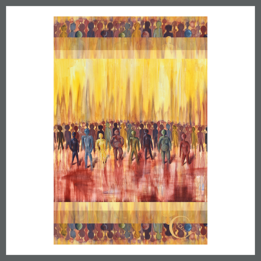 Everybody Walkin' This Land, Collectible Mini Print | Unity & Diversity Art
