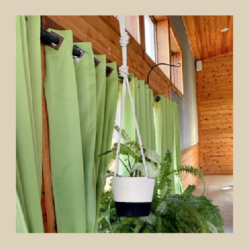 Hanging Planter Cover -Black Block Medium