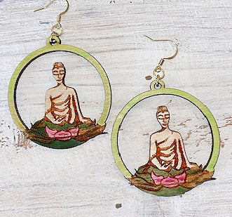 Meditating Buddha Earrings