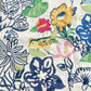 Floral Embroidered Rug with Birds